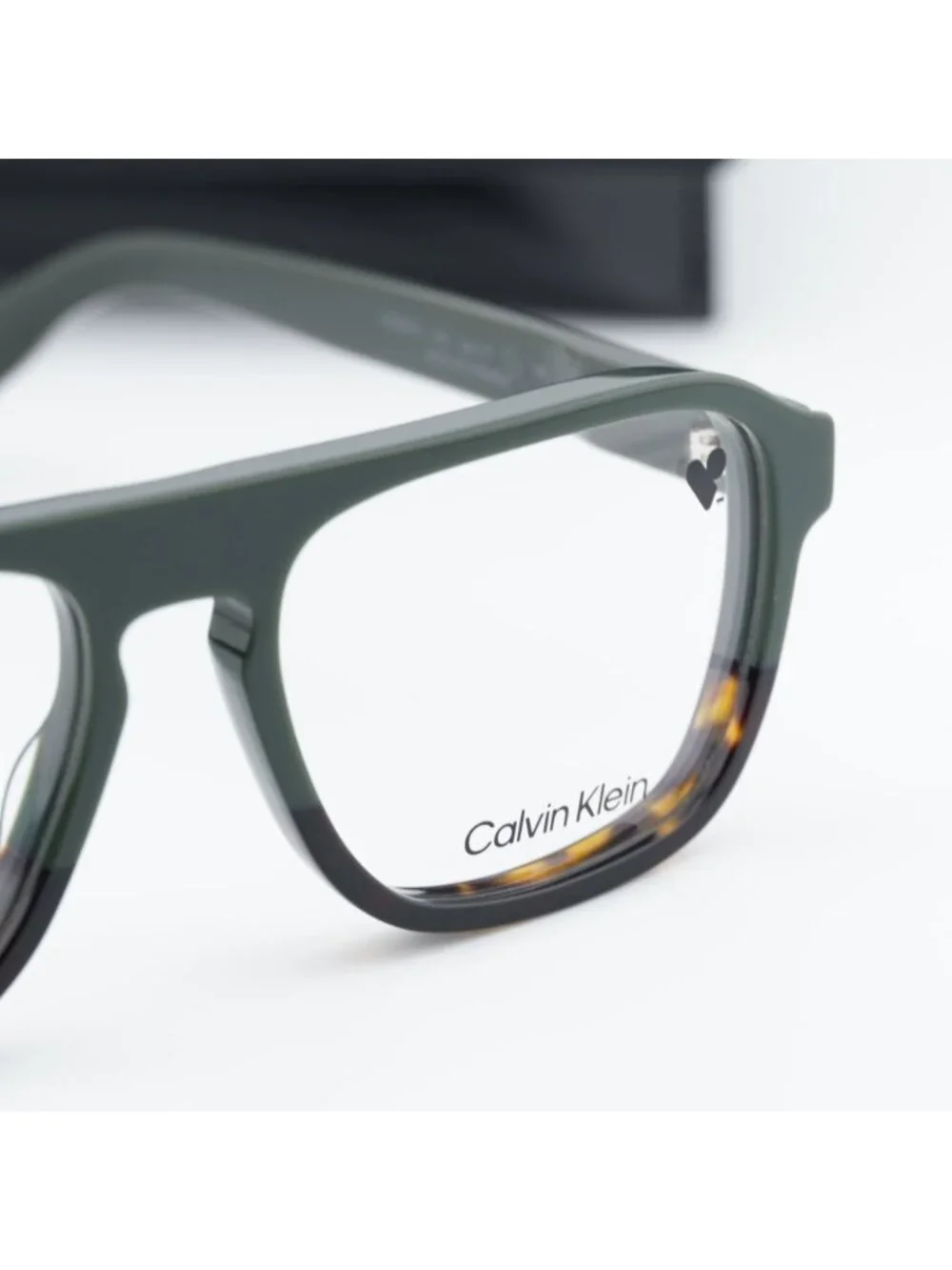 Calvin Klein CK25515 303 Square Eyeglasses 58mm - Green / Havana